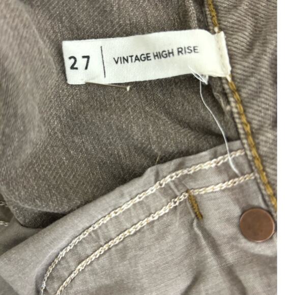 PacSun Vintage High Rise Brown Button Fly Frayed Hem Cutoff Shorts Size 27 - Picture 9 of 12